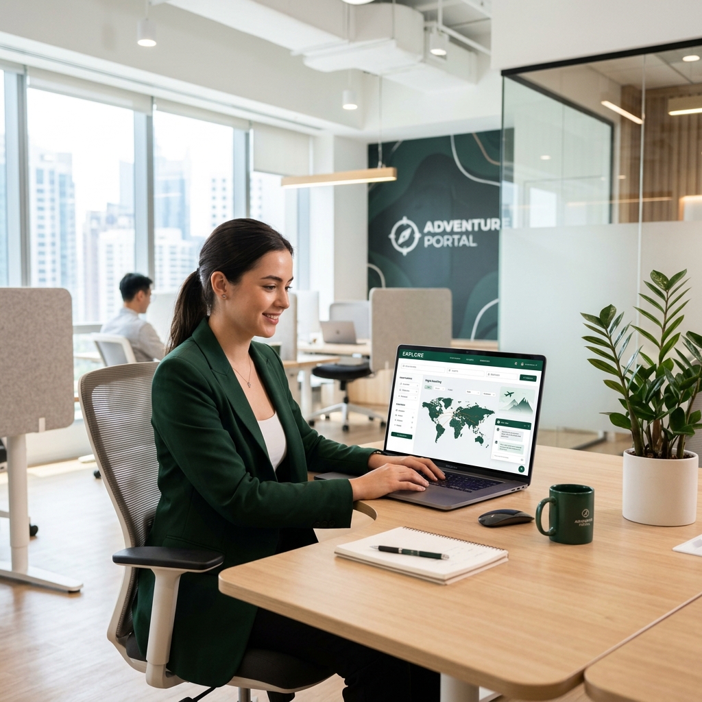 Travel agency workspace